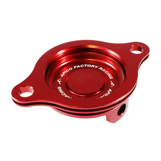Apico Oliefilter Deksel Rood Honda CRF 450R 02-08 &amp; CRF 450X 05-16
