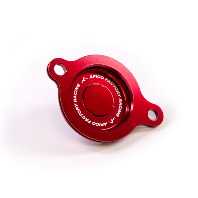 Apico Oliefilter Deksel Rood Honda CRF 250R 18-20 &amp; CRF 250RX 19-20 &amp; CRF 450R 17-20 &amp; CRF 450RX 17-20