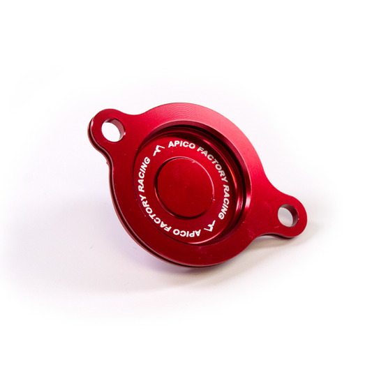 Apico Oliefilter Deksel Rood Honda CRF 250R 18-20 &amp; CRF 250RX 19-20 &amp; CRF 450R 17-20 &amp; CRF 450RX 17-20