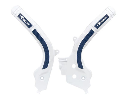 Racetech frame beschermers wit / Blauw KTM 16-18 &amp; Husqvarna 16- &amp; Gas Gas
