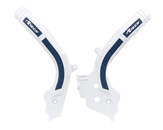 Racetech frame beschermers wit / Blauw KTM 16-18 &amp; Husqvarna 16- &amp; Gas Gas