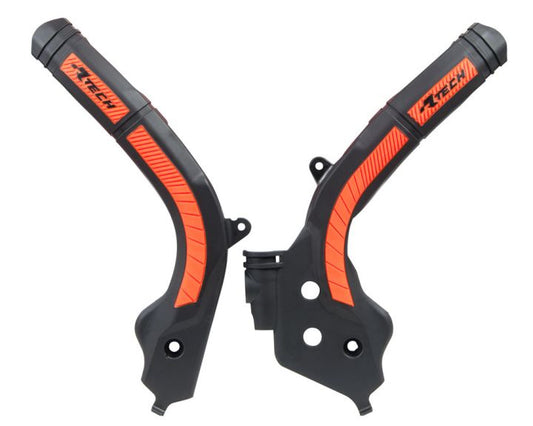 Racetech frame beschermers zwart / oranje KTM 16-18 &amp; Husqvarna 16- &amp; Gas Gas