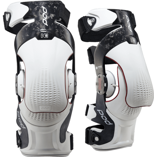 Pod K8 3.0 Kniebrace Carbon Carbon/Wit LG - MxProStoreParts