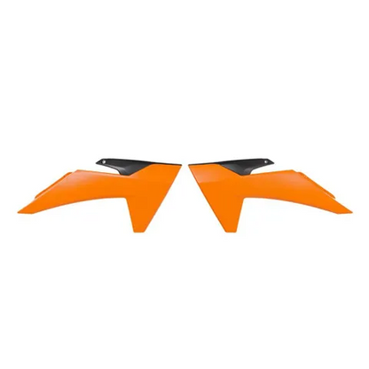 Racetech Radiator Kappen Oranje/Zwart KTM SX 65 2024- &amp; Gas Gas MC 65 2024-