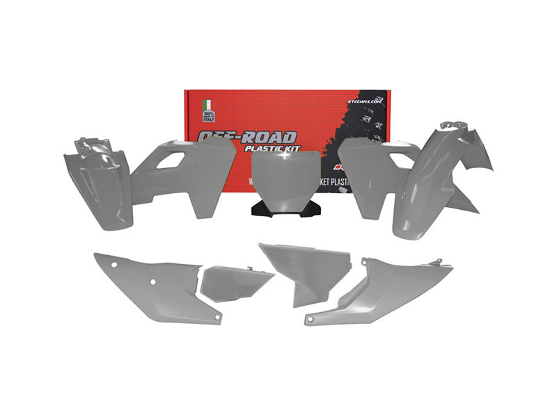 Racetech plastic kit Quantum Grijs Husqvarna TC/FC 125/250/350/450 2023-2024