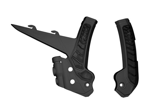 Racetech frame beschermers Zwart Gas Gas MC 125/250 2024 &amp; MC-F 250/350/450 2024 &amp; EC 250/300 2024 &amp; EC 250F/350F/450F/500F 2024