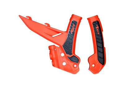 Racetech frame beschermers Oranje / Zwart KTM SX 125/250/300 2023- &amp; SX-F 250/350/450 2023- &amp; EXC/EXC-F 150/250/300/350/450/500 2024-