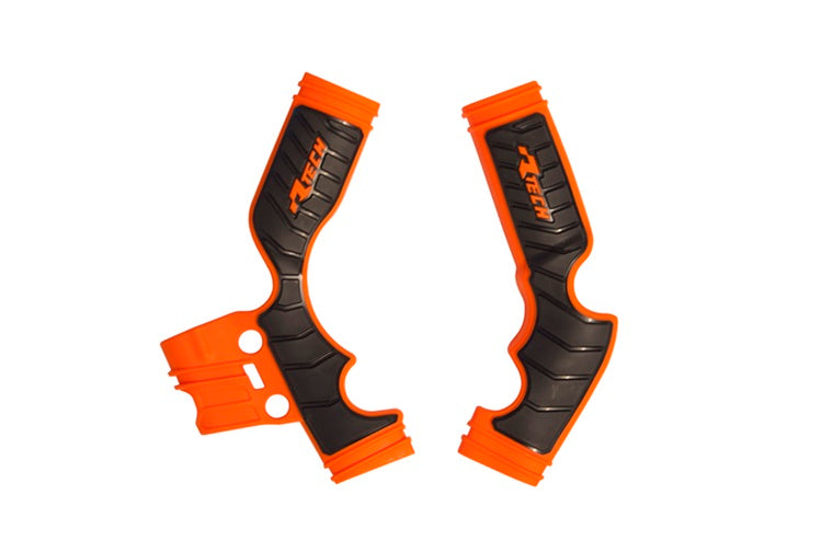 Racetech frame beschermers Oranje / Zwart KTM SX 65 14- &amp; Husqvarna TC 65 17- &amp; Gas Gas MC 65 2021