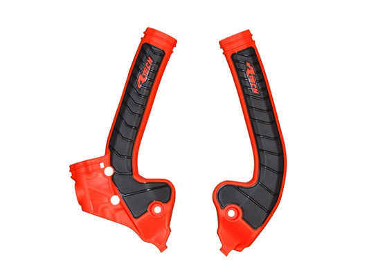 Racetech frame beschermers Oranje / Zwart KTM SX 85 18- &amp; Husqvarna TC 85 18- &amp; Gas Gas MC 85 2021