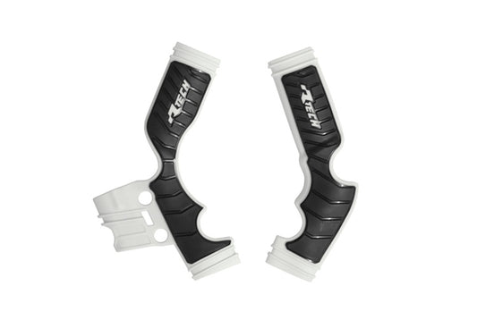 Racetech frame beschermers Wit / Zwart KTM SX 65 14- &amp; Husqvarna TC 65 17- &amp; Gas Gas MC 65 2021