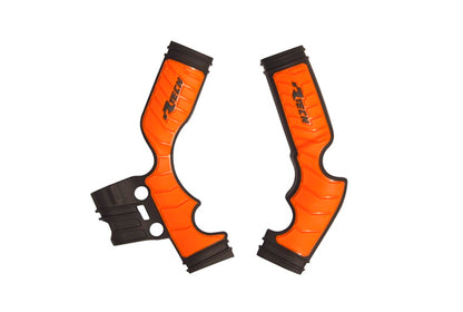 Racetech frame beschermers Zwart / Oranje KTM SX 65 14- &amp; Husqvarna TC 65 17- &amp; Gas Gas MC 65 2021