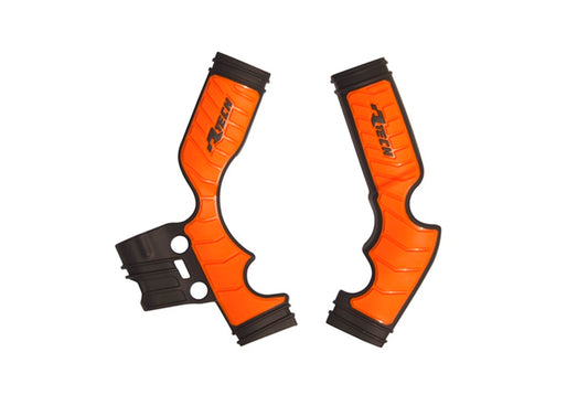 Racetech frame beschermers Zwart / Oranje KTM SX 65 14- &amp; Husqvarna TC 65 17- &amp; Gas Gas MC 65 2021