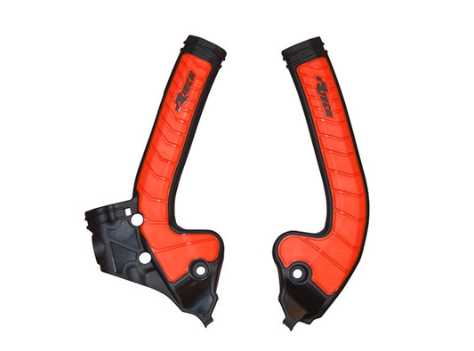 Racetech frame beschermers Zwart / Oranje KTM SX 85 18- &amp; Husqvarna TC 85 18- &amp; Gas Gas MC 85 2021