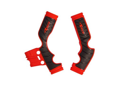 Racetech frame beschermers Zwart / Rood KTM SX 65 14- &amp; Husqvarna TC 65 17- &amp; Gas Gas MC 65 2021
