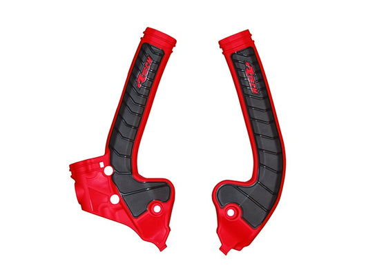 Racetech frame beschermers Zwart / Rood KTM SX 85 18- &amp; Husqvarna TC 85 18- &amp; Gas Gas MC 85 2021
