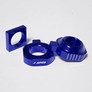 Apico Blue Rear Axle Blocks for KTM SX 85 15-20 & Husqvarna TC 85 15-20