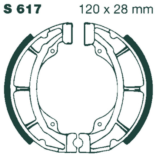 EBC Brake Shoes Grooves ( remschoenen achterkant ) Y517