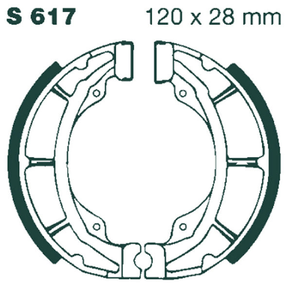 EBC Brake Shoes Standaard ( remschoenen achterkant ) S617