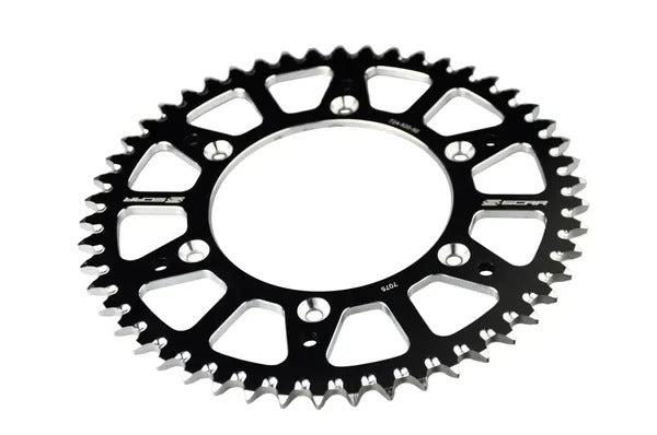 Scar achtertandwiel 52 tands aluminium Zwart KTM SX/SX-F/EXC/EXC-F 90- &amp; Husqvarna TC/FC/FE/TE 125/150/250/350/450/501 14-