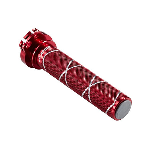 Apico gashendel aluminium buis + lager rood KTM SX 85 03-17 & SX/EXC 125-300 98-16 & Husqvarna TC 85 14-17 & TC 125/250 14-16 & TE 125 125-300 14-16 & Honda CR 125-500 89-07 & Beta RR 125-300 13-