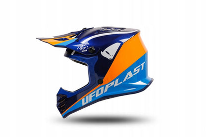 Ufo Kinder-Motorradhelm Motocross Enduro Orange Blau S - MxProStoreParts