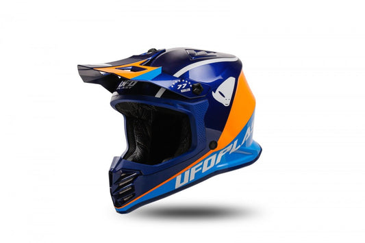 Ufo Kinder Motorhelm Motocross Enduro Oranje Blauw S - MxProStoreParts