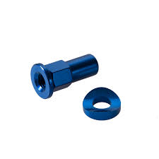 Racetech Rimlock spacer + Nut blauw