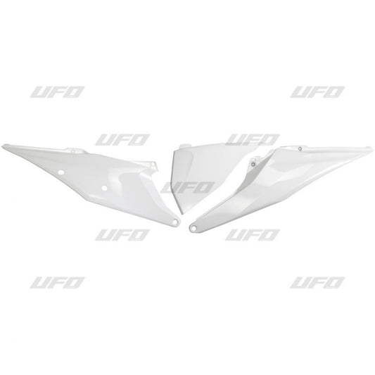 UFO zijnummerborden + Luchtfilterkap Wit KTM SX 125/150/250 19- & SX-F 250/350/450 19- & EXC 250/300 20- & EXC-F 250/350/450/500 20-