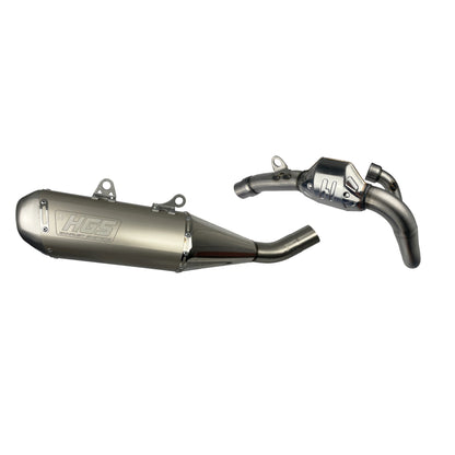 HGS Complete uitlaat systeem alu met carbon eindkap KTM SX-F 350 2023- & HSQ FC 350 2023-
