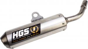 HGS uitlaatdemper alu zilver KTM SX 85 2018-2024 & Husqvarna TC 85 2018-2024 & Gas Gas MC 85 2021-2024