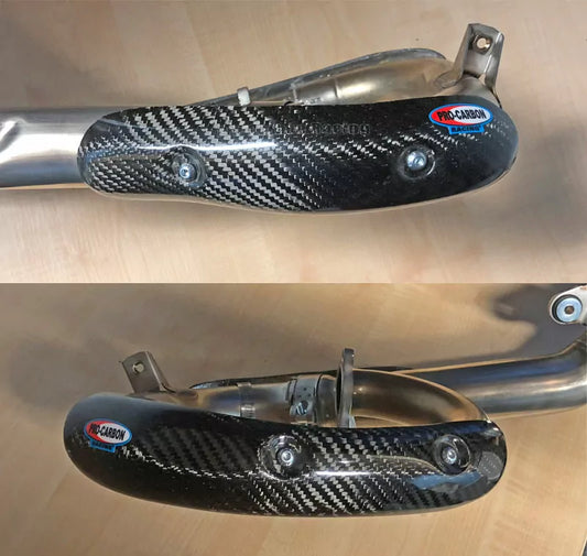 Pro Carbon uitlaatbocht bescherming voor Originele uitlaat Yamaha YZ 450F 2023-