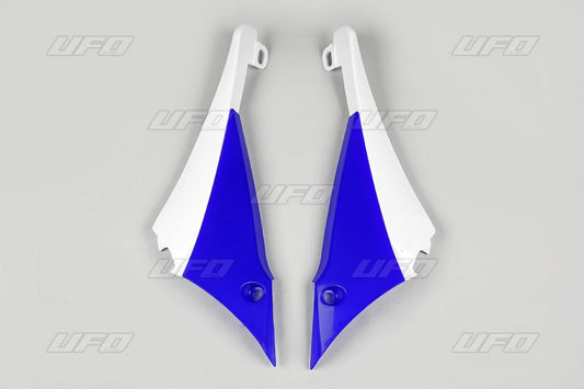 UFO radiator kappen Wit / Blauw Yamaha YZ 450F 11-13
