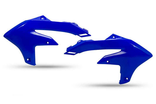 UFO-Kühlerverkleidungen, blau, passend für Yamaha YZ 250F (ab 2024), YZ 450F (ab 2023), WR 250F (ab 2025) und WR 450F (ab 2024).