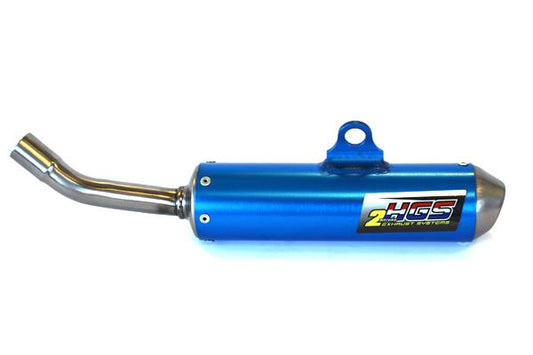 HGS uitlaatdemper aluminium blauw Yamaha YZ 125 2002- & Fantic XX 125 2021-