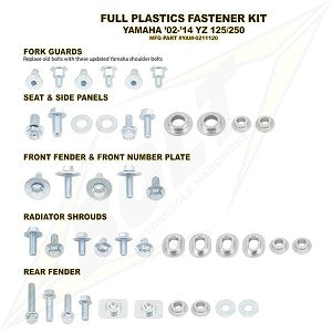 Bolt Volledige plastic set schroeven set Yamaha YZ 125/250 2002-2021
