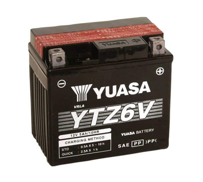 Yuasa accu YTZ6V -Y- AGM open met zuurpakket lood-zuur