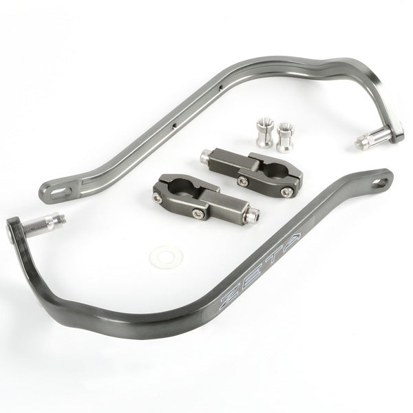 Zeta Handkappen Bend titanium met bevestigingset voor 22mm stuur