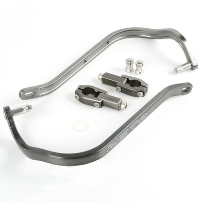 Zeta Handkappen Bend titanium met bevestigingset voor 22mm stuur