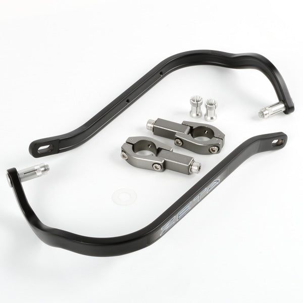 Zeta Handkappen Bend zwart met bevestigingset voor 28,6mm stuur