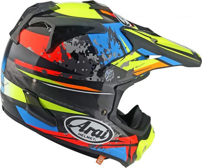 Arai MX-V EVO Crosshelm Track Zwart / Blauw / Rood / Fluor Geel