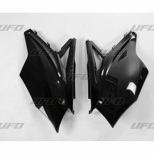 UFO Side number plates KX450F 16- KX250F 17- Black
