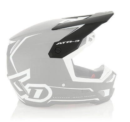 Montagevoorbeeld van de helmklep; helm niet inbegrepen: 6D Helmet ATR-3 Visor Solid Gloss Black/White – 09072-8032