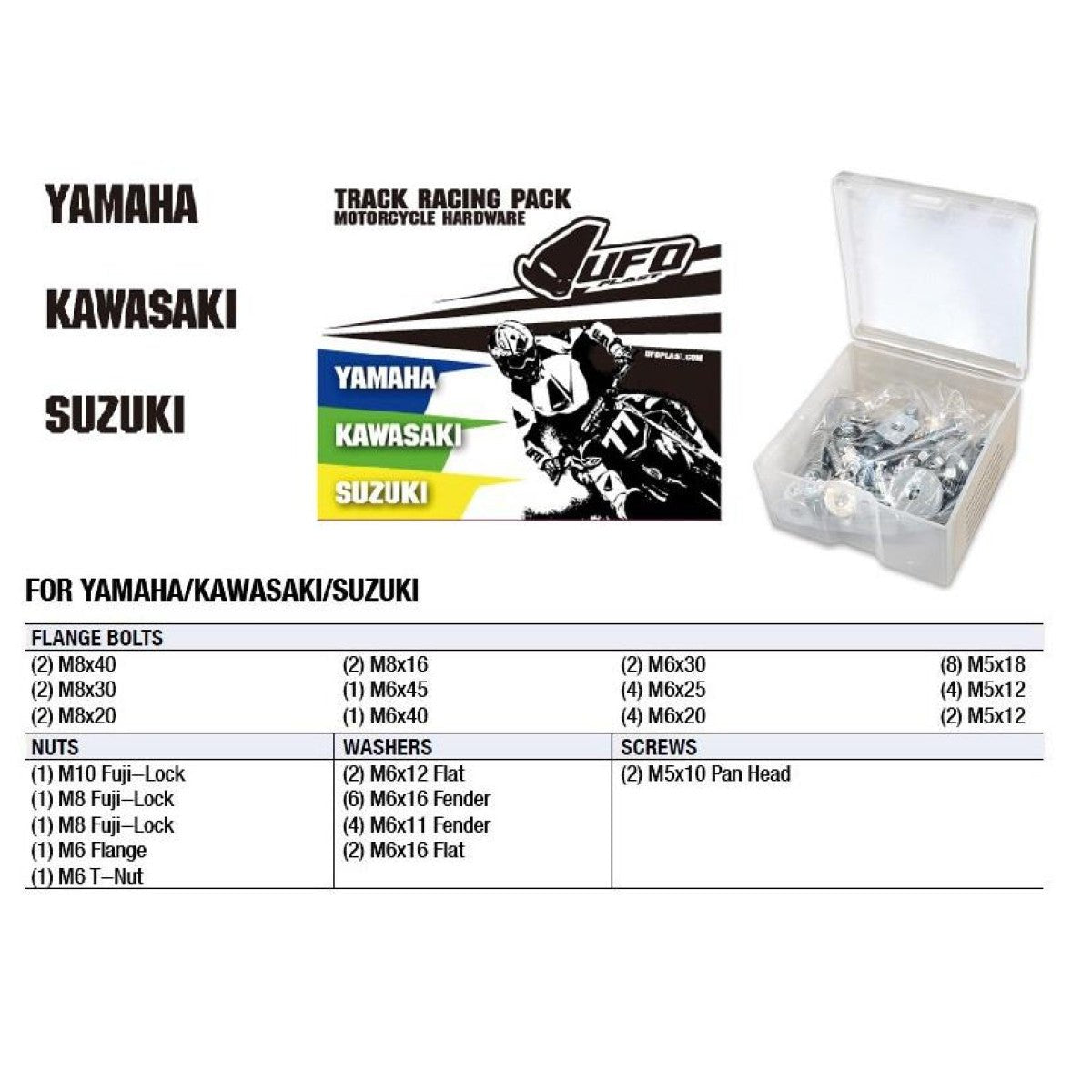 UFO Hardware Track Racing pack Yam Kaw Suz – AC02200