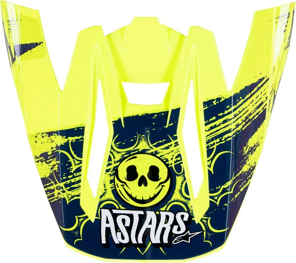 Alpinestars S-M5 Rash helmklep – Donkerblauw Geel fluo glanzend