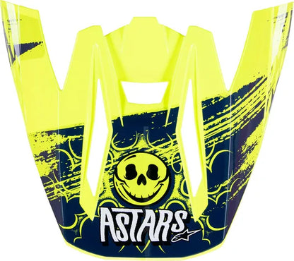 Alpinestars S-M5 Rash helmklep – Donkerblauw Geel fluo glanzend