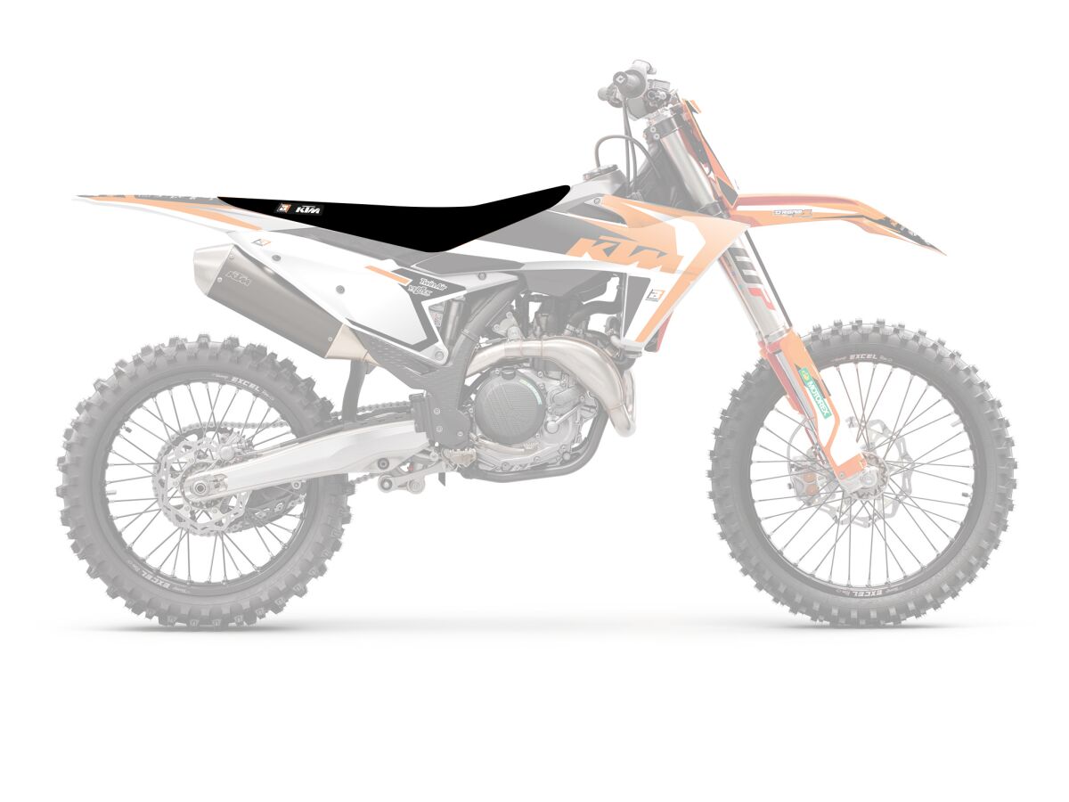 BLACKBIRD RACING Zebra zadelhoes zwart/oranje — voor o.a. KTM EXC 150 TBI (2024–2025) - MxProStoreParts