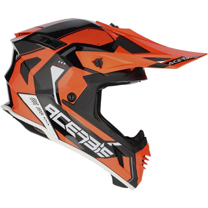 Acerbis X-Track 22-06 Motocrosshelm mit doppelringverschluss, Orange/Schwarz - MxProStoreParts