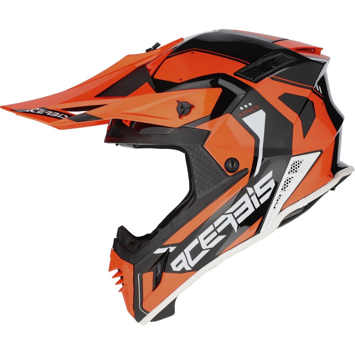 Acerbis X-Track 22-06 Motocrosshelm mit Doppelringverschluss Orange/Schwarz - MxProStoreParts