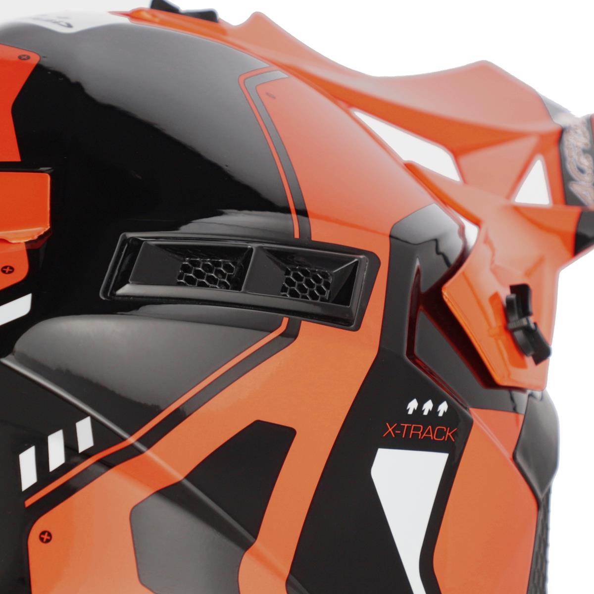 Acerbis X-Track 22-06 Motocrosshelm mit Doppelringverschluss Orange/Schwarz - MxProStoreParts