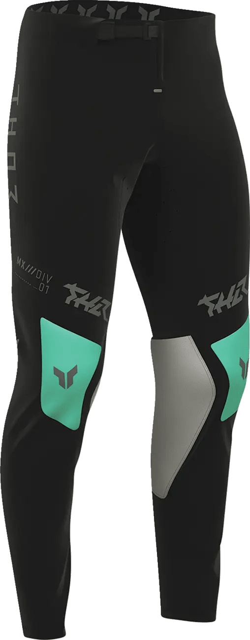 THOR Sportmode Mind Control crossbroek – Zwart/Aqua/Antraciet